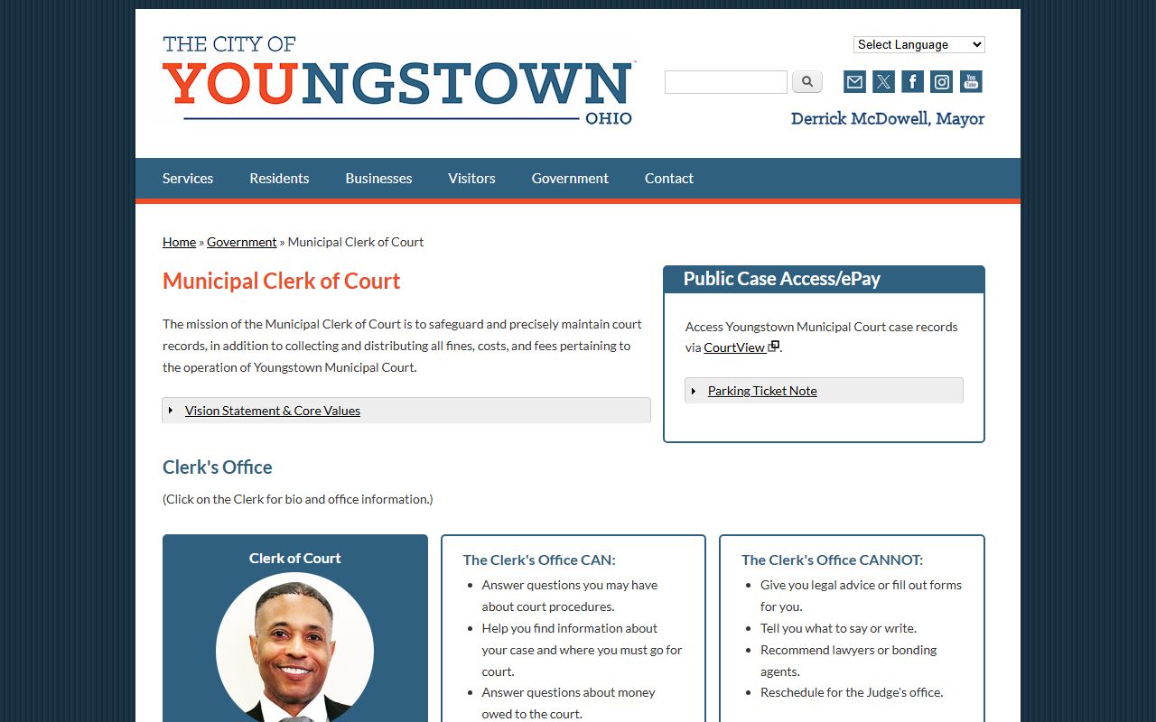Youngstown Family Court Records - Youngstown Municipal Clerk of Court