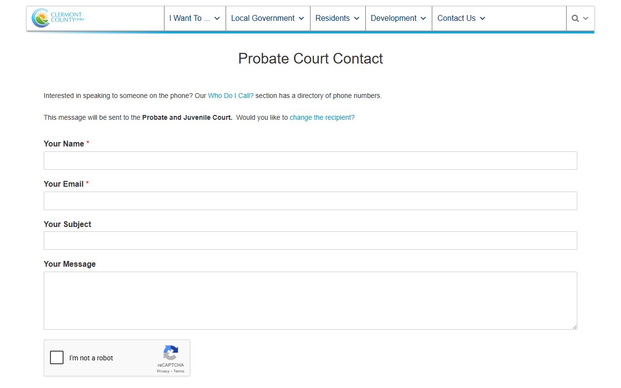 Clermont County Family Court Records - Probate Court Portal